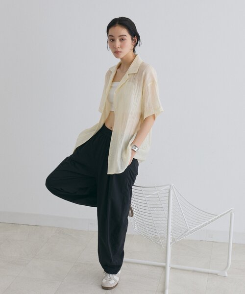 COLONY 2139(コロニートゥーワンスリーナイン)の「UV接触冷感ストレッチバレルパンツ(その他パンツ・レディース・ブラック/ピンク/アイボリー・MEDIUM/SMALL)」の6枚目の写真