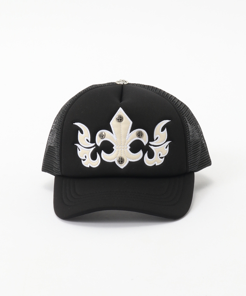 SUPPLIER(サプライヤー)の「SUPPLIER / サプライヤー Fleur Leather Patch Mesh Cap(キャップ・メンズ・ブラック・FREE)」の2枚目の写真