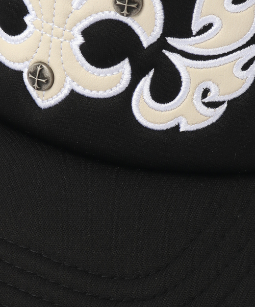 SUPPLIER(サプライヤー)の「SUPPLIER / サプライヤー Fleur Leather Patch Mesh Cap(キャップ・メンズ・ブラック・FREE)」の4枚目の写真