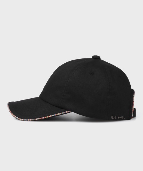 Paul Smith（ポールスミス）の「"Signature Trim" キャップ / 165621 SCAP1（ハット・レディース・ベージュ/ブラック・FREE）」の2枚目の写真