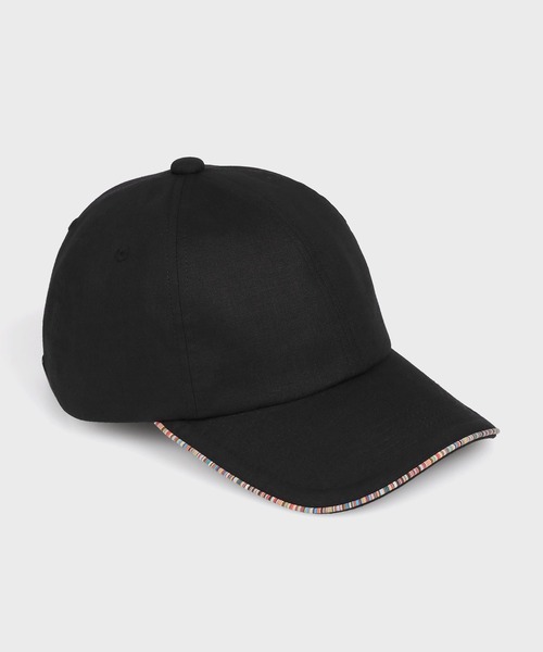 Paul Smith（ポールスミス）の「"Signature Trim" キャップ / 165621 SCAP1（ハット・レディース・ベージュ/ブラック・FREE）」の6枚目の写真