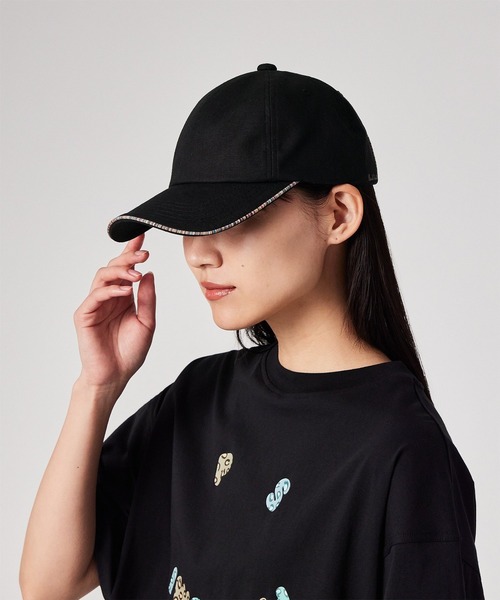 Paul Smith（ポールスミス）の「"Signature Trim" キャップ / 165621 SCAP1（ハット・レディース・ベージュ/ブラック・FREE）」の12枚目の写真