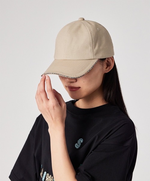Paul Smith（ポールスミス）の「"Signature Trim" キャップ / 165621 SCAP1（ハット・レディース・ベージュ/ブラック・FREE）」の11枚目の写真