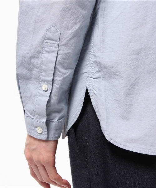 OUTLET（アウトレット）の「【Discoat Parisien】シャンブレーバンドカラーSH（シャツ/ブラウス・メンズ・サックスブルー・LARGE/MEDIUM）」の5枚目の写真