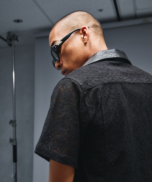 ANDER HUNK(アンダーハンク)の「Combination Open colour Lace Shirts/コンビネーションオープンカラーレースシャツ(シャツ/ブラウス・メンズ・ブラック・SMALL/LARGE/MEDIUM)」の10枚目の写真