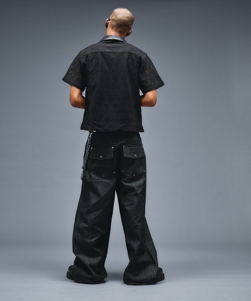 ANDER HUNK(アンダーハンク)の「Combination Open colour Lace Shirts/コンビネーションオープンカラーレースシャツ(シャツ/ブラウス・メンズ・ブラック・SMALL/LARGE/MEDIUM)」の13枚目の写真