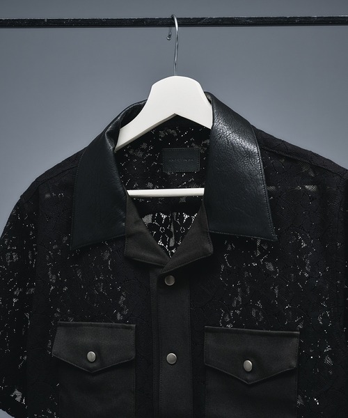 ANDER HUNK(アンダーハンク)の「Combination Open colour Lace Shirts/コンビネーションオープンカラーレースシャツ(シャツ/ブラウス・メンズ・ブラック・SMALL/LARGE/MEDIUM)」の16枚目の写真