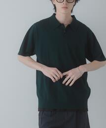 『洗濯可』ストレッチニットポロショートスリーブTシャツ
