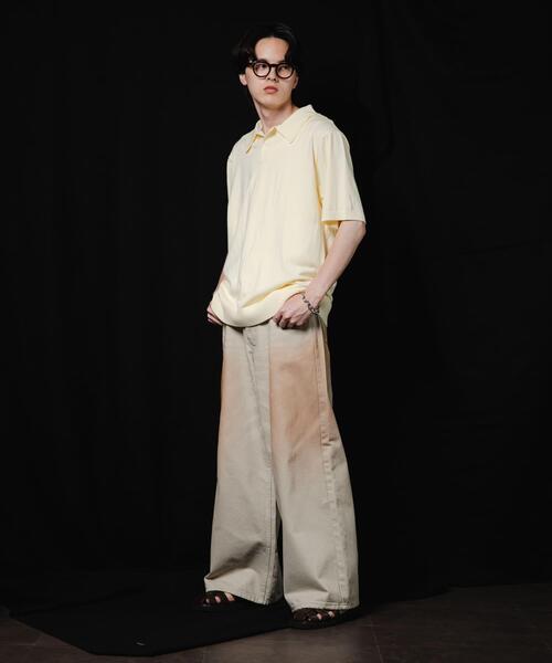 SENSE OF PLACE by URBAN RESEARCH(センスオブプレイスバイアーバンリサーチ)の「『洗濯可』ストレッチニットポロショートスリーブTシャツ(ニット/セーター・メンズ・グリーン/イエロー/ブラック/ダークグレー・MEDIUM/LARGE)」の20枚目の写真