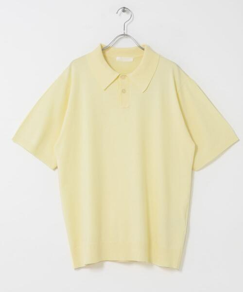 SENSE OF PLACE by URBAN RESEARCH(センスオブプレイスバイアーバンリサーチ)の「『洗濯可』ストレッチニットポロショートスリーブTシャツ(ニット/セーター・メンズ・グリーン/イエロー/ブラック/ダークグレー・MEDIUM/LARGE)」の14枚目の写真