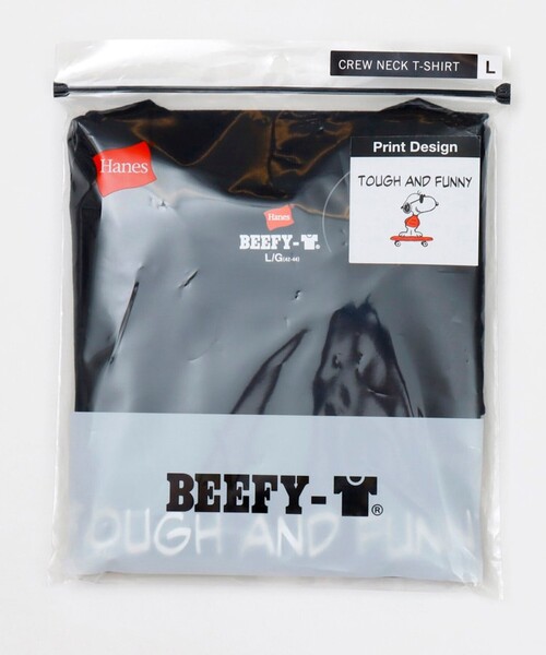 HANES(ヘインズ)の「PEANUTS×BEEFY-T クルーネックTシャツ(Tシャツ/カットソー・メンズ・ブラック系その他2/ブラック系その他/ホワイト系その他2/ホワイト系その他3・M/L)」の6枚目の写真