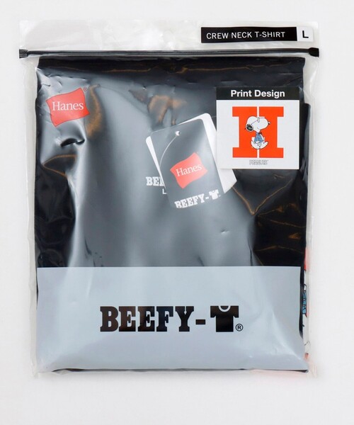 HANES(ヘインズ)の「PEANUTS×BEEFY-T クルーネックTシャツ(Tシャツ/カットソー・メンズ・ブラック系その他2/ブラック系その他/ホワイト系その他2/ホワイト系その他3・M/L)」の8枚目の写真