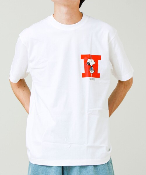 HANES(ヘインズ)の「PEANUTS×BEEFY-T クルーネックTシャツ(Tシャツ/カットソー・メンズ・ブラック系その他2/ブラック系その他/ホワイト系その他2/ホワイト系その他3・M/L)」の16枚目の写真