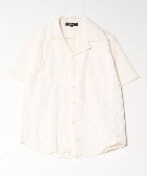 Beno(ビーノ)の「チェックジャガードオープンシャツ(シャツ/ブラウス・メンズ・ホワイト/ブラック・MEDIUM/LARGE/X-LARGE)」の12枚目の写真