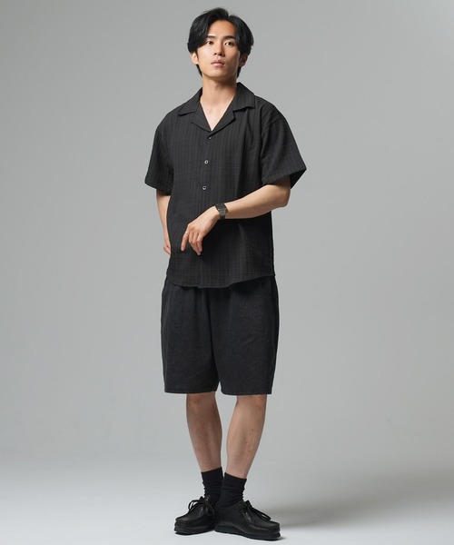 Beno(ビーノ)の「チェックジャガードオープンシャツ(シャツ/ブラウス・メンズ・ホワイト/ブラック・MEDIUM/LARGE/X-LARGE)」の11枚目の写真