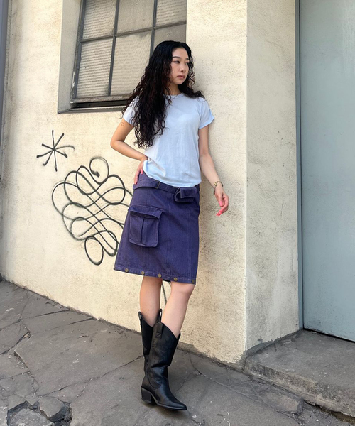MILLER(ミラー)の「【MILLER/ミラー】 Light prib hs Tシャツ(Tシャツ/カットソー・レディース・ブラック/ライトグリーン/イエロー/ホワイト/スカイブルー/ネイビー・FREE)」の11枚目の写真