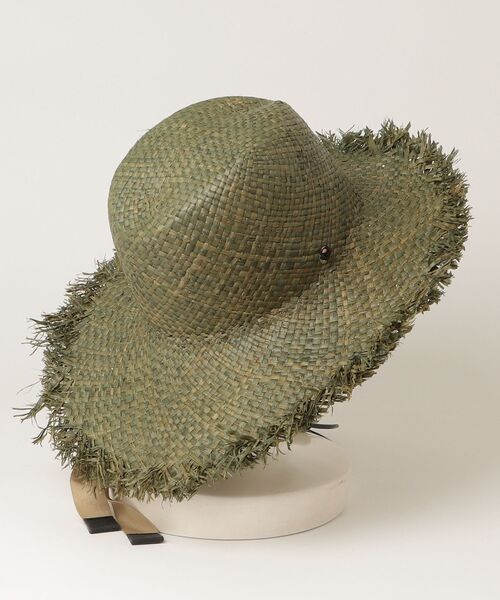 KIJIMA TAKAYUKI(キジマ タカユキ)の「RAFFIA FISHERMAN HAT(ハット・レディース・ライトブラウン/ブラウン/グリーン・57/59)」の11枚目の写真