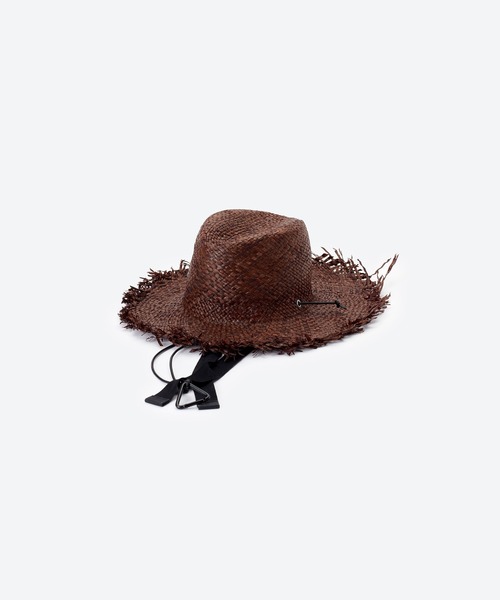 KIJIMA TAKAYUKI(キジマ タカユキ)の「RAFFIA FISHERMAN HAT(ハット・レディース・ライトブラウン/ブラウン/グリーン・57/59)」の2枚目の写真