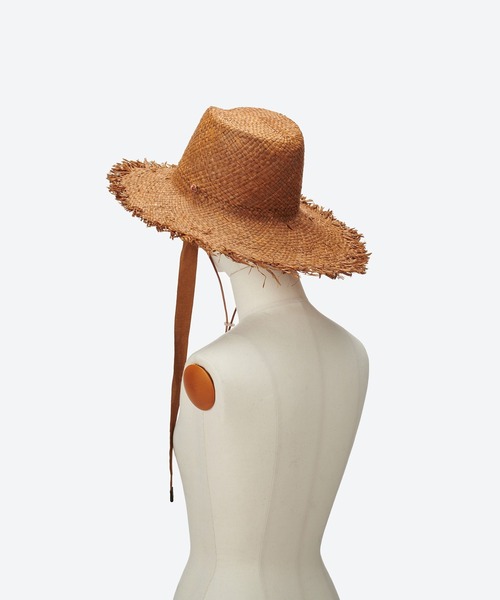 KIJIMA TAKAYUKI(キジマ タカユキ)の「RAFFIA FISHERMAN HAT(ハット・レディース・ライトブラウン/ブラウン/グリーン・57/59)」の5枚目の写真