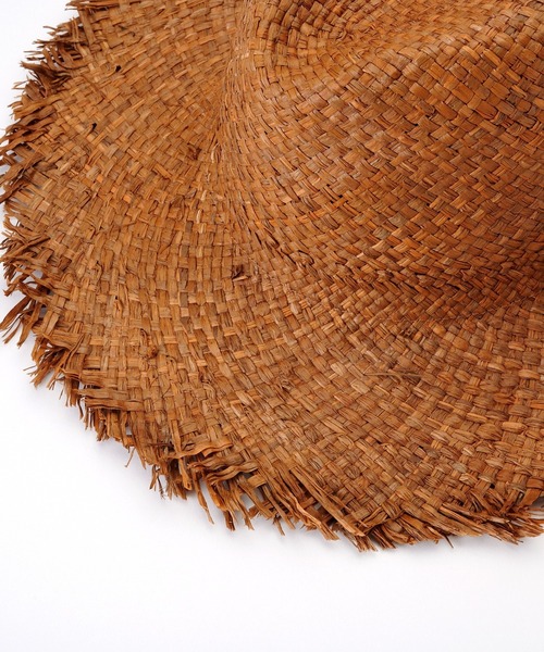 KIJIMA TAKAYUKI(キジマ タカユキ)の「RAFFIA FISHERMAN HAT(ハット・レディース・ライトブラウン/ブラウン/グリーン・57/59)」の6枚目の写真