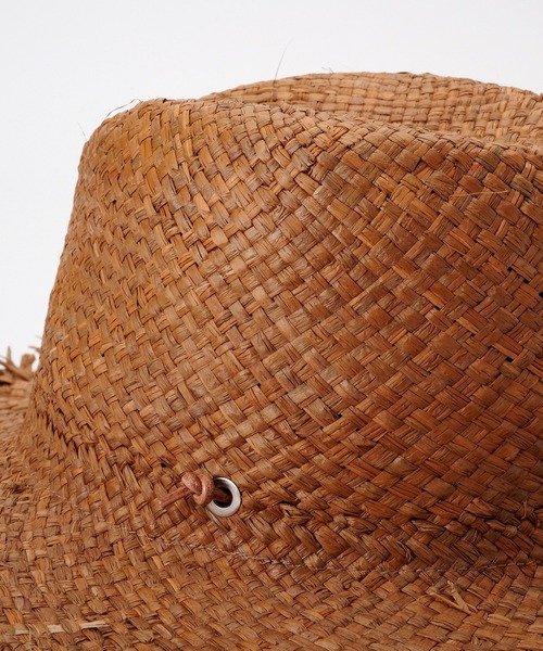 KIJIMA TAKAYUKI(キジマ タカユキ)の「RAFFIA FISHERMAN HAT(ハット・レディース・ライトブラウン/ブラウン/グリーン・57/59)」の7枚目の写真
