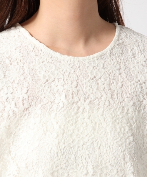 GLOBAL WORK（グローバルワーク）の「レースフレアスリーブ7分袖/708796（シャツ/ブラウス・レディース・ホワイト/オフホワイト/ネイビー/ライトベージュ・SMALL/MEDIUM/LARGE）」の14枚目の写真