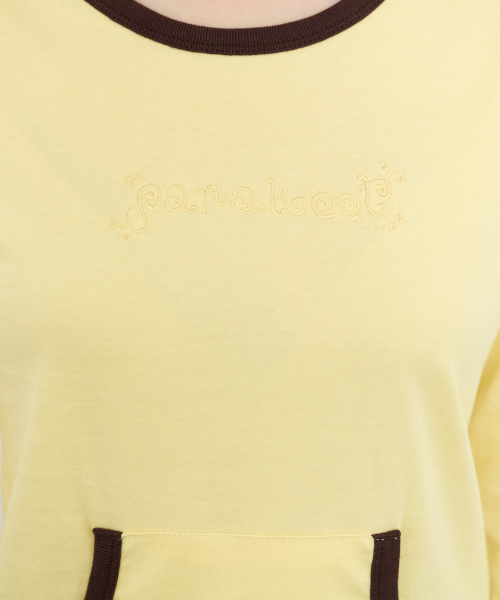 PARAKEET(パラキート)の「パッチポケットカプリスリーブ(レモン)(Tシャツ/カットソー・レディース・レモンイエロー・OS)」の2枚目の写真