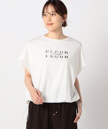Grand PARK | シルバー箔プリント タックショルダーカットソー(その他トップス)