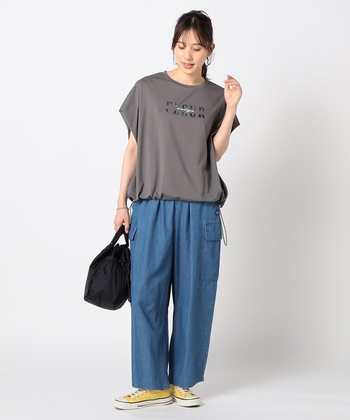 Grand PARK（グランドパーク）の「シルバー箔プリント タックショルダーカットソー（その他トップス・レディース・オレンジ/ホワイト・FREE）」の18枚目の写真
