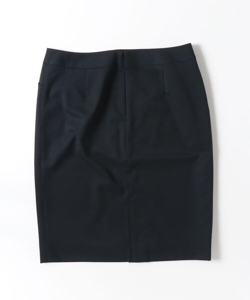 Perfect Suit FActory(パーフェクトスーツファクトリー)の「シルク混リクルートスーツ タイトスカート 無地(スカート・レディース・ブラック・17号)」の2枚目の写真