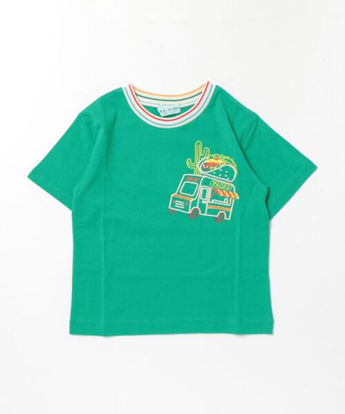 HAKKA KIDS（ハッカキッズ）の「フロントプリントTシャツ（Tシャツ/カットソー・キッズ・イエロー/グリーン・120cm/100cm/110cm）」の2枚目の写真