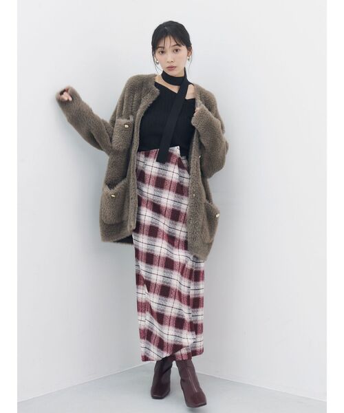 LAGUNAMOON(ラグナムーン)の「モールチェックアシメスカート(スカート・レディース・ブラウン/ボルドー・SMALL/MEDIUM)」の17枚目の写真