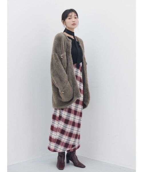 LAGUNAMOON(ラグナムーン)の「モールチェックアシメスカート(スカート・レディース・ブラウン/ボルドー・SMALL/MEDIUM)」の18枚目の写真