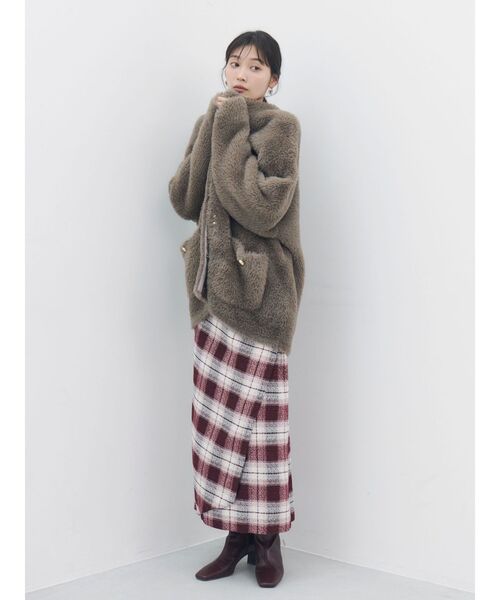 LAGUNAMOON(ラグナムーン)の「モールチェックアシメスカート(スカート・レディース・ブラウン/ボルドー・SMALL/MEDIUM)」の19枚目の写真