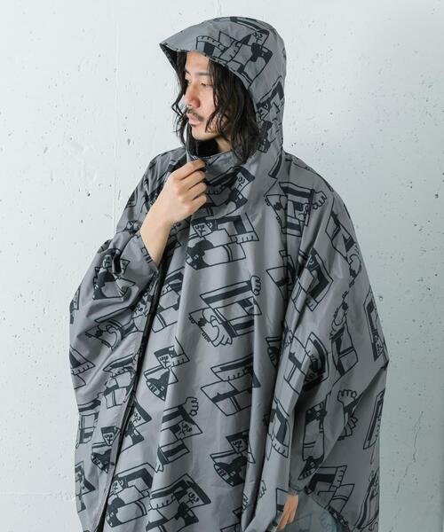 LOTTO（ロット）の「LOTTO　K.TERADA  RAIN PONCHO（ポンチョ・メンズ・グレー/ネイビー・FREE）」の3枚目の写真