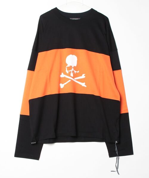 mastermind JAPAN(マスターマインド)の「BOXY HORIZONTAL BLOCK LS TEE(Tシャツ/カットソー・メンズ・ブラック系その他3/ブラック系その他/ブラック系その他2・XL)」の2枚目の写真
