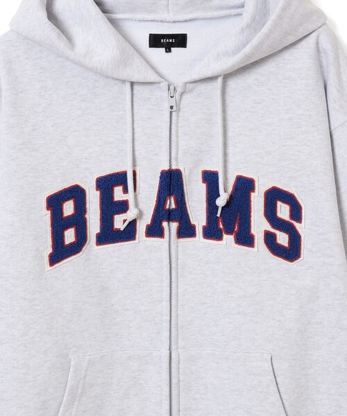 BEAMS(ビームス)の「BEAMS ロゴ ベーシック フルジップフーディ(スウェット・メンズ・アッシュグレー/ブラック系その他4/ネイビー・XX-LARGE/X-LARGE/LARGE/MEDIUM/SMALL)」の13枚目の写真