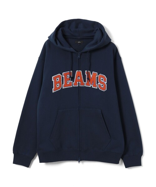 BEAMS(ビームス)の「BEAMS ロゴ ベーシック フルジップフーディ(スウェット・メンズ・アッシュグレー/ブラック系その他4/ネイビー・XX-LARGE/X-LARGE/LARGE/MEDIUM/SMALL)」の9枚目の写真