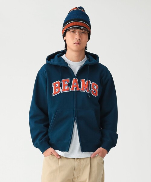 BEAMS(ビームス)の「BEAMS ロゴ ベーシック フルジップフーディ(スウェット・メンズ・アッシュグレー/ブラック系その他4/ネイビー・XX-LARGE/X-LARGE/LARGE/MEDIUM/SMALL)」の19枚目の写真