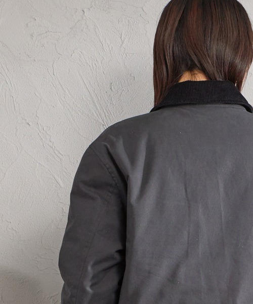 FRED PERRY（フレッドペリー）の「[FRED PERRY/フレッドペリー] ワンポイントロゴ刺繍 コットン カバンジャケット（ブルゾン・レディース・ダークグリーン/ブラック・L/M）」の14枚目の写真