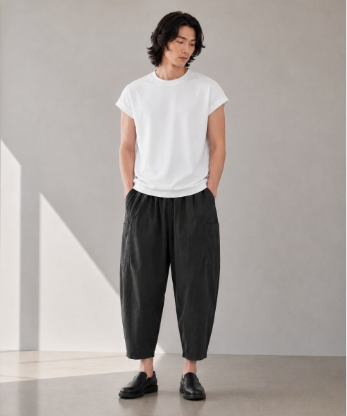 CUSTOMUS(カスタムアース)の「メンズエアロクールドロップショルダーキャプスリーブ半袖TシャツCXS26MKRT602 WHI(Tシャツ/カットソー・メンズ・ホワイト・LARGE/MEDIUM/X-LARGE)」の2枚目の写真
