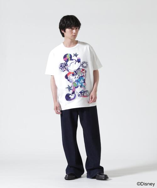 TRIPPY ART（トリッピーアート）の「TRIPPY ART（トリッピーアート） RAINBOW MICKEY 3D TEE / レインボーミッキー3D Tシャツ（Tシャツ/カットソー・メンズ・ホワイト・S/L/M）」の4枚目の写真