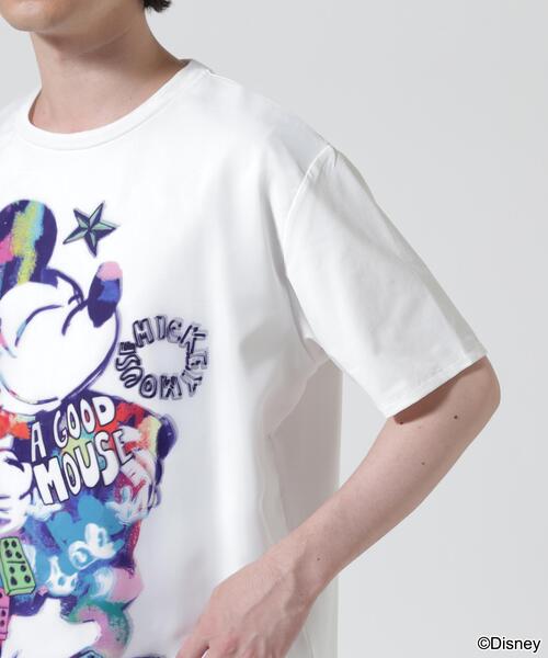 TRIPPY ART（トリッピーアート）の「TRIPPY ART（トリッピーアート） RAINBOW MICKEY 3D TEE / レインボーミッキー3D Tシャツ（Tシャツ/カットソー・メンズ・ホワイト・S/L/M）」の8枚目の写真