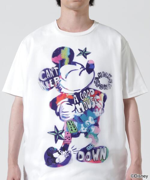 TRIPPY ART（トリッピーアート）の「TRIPPY ART（トリッピーアート） RAINBOW MICKEY 3D TEE / レインボーミッキー3D Tシャツ（Tシャツ/カットソー・メンズ・ホワイト・S/L/M）」の9枚目の写真
