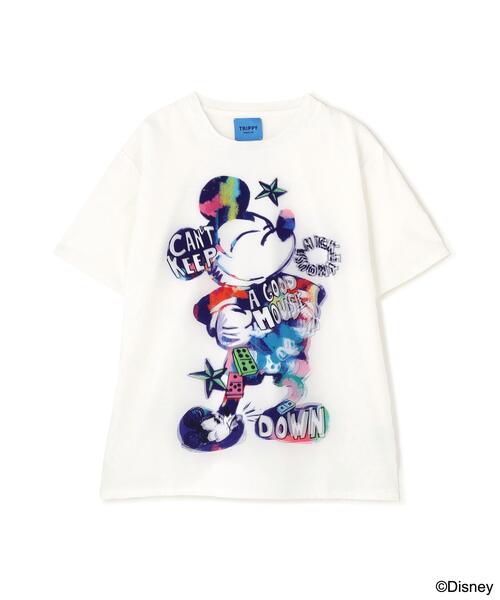 TRIPPY ART（トリッピーアート）の「TRIPPY ART（トリッピーアート） RAINBOW MICKEY 3D TEE / レインボーミッキー3D Tシャツ（Tシャツ/カットソー・メンズ・ホワイト・S/L/M）」の14枚目の写真