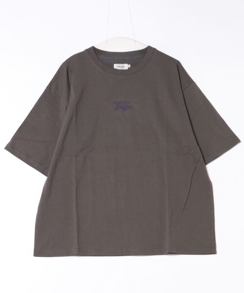 ARCHIVER(アーカイバ)の「/ATELANE/16/1 OE天竺 刺繍Tee(Tシャツ/カットソー・メンズ・チャコールグレー/ホワイト系その他・LARGE)」の1枚目の写真
