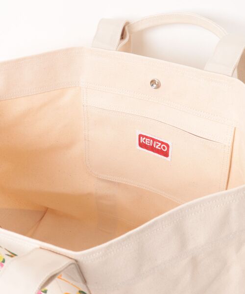 KENZO(ケンゾー)の「KENZOWILDFLOWERLARGETOTEBAG(メッセンジャーバッグ・メンズ・ベージュ系その他・ONE SIZE)」の4枚目の写真