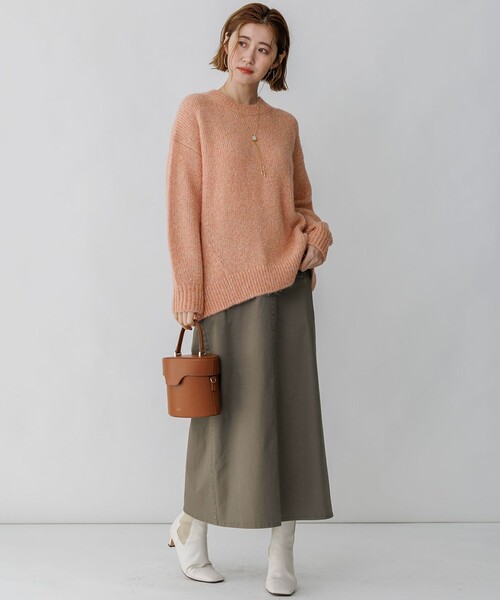 23区 L(ニジュウサンクオオキイサイズ)の「ストレッチギャバ チノ マリン風スカート(スカート・レディース・オリーブ系/ベージュ系・44/46/48/50)」の14枚目の写真