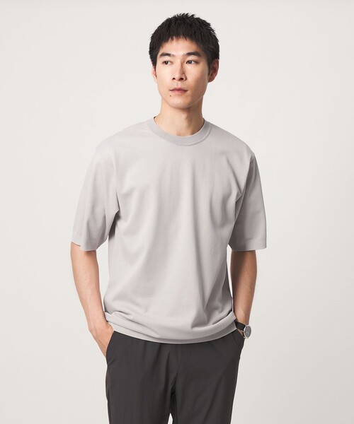 ニットライク カノコ クルーネック 半袖 Tシャツ（Tシャツ/カットソー