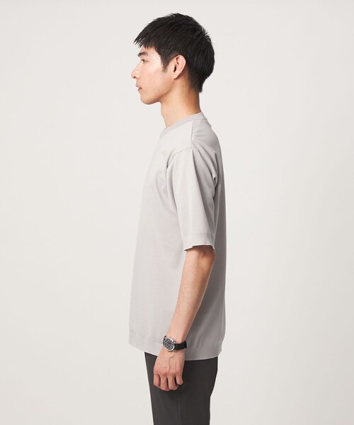 green label relaxing(グリーンレーベルリラクシング)の「ニットライク カノコ クルーネック 半袖 Tシャツ(Tシャツ/カットソー・メンズ・ライトグレー/オリーブ/ネイビー・XL/L/M/S)」の8枚目の写真